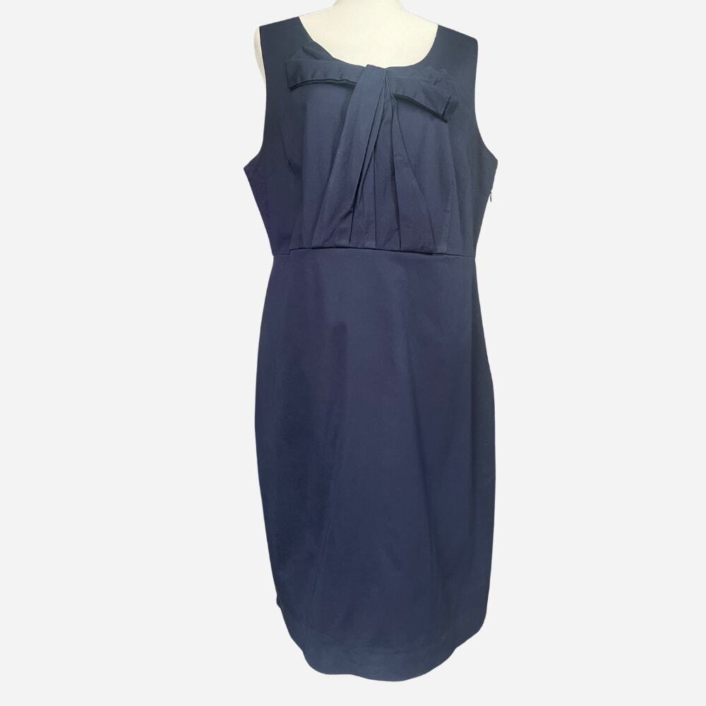 Boden Navy Sheath Dress‎ Bow Detail Classic Fit